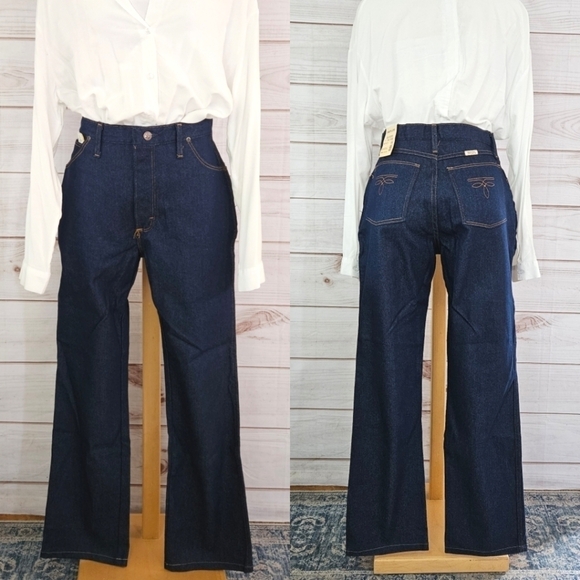 Vintage Shepler High Rise Boot Cut Jeans in Indigo Denim Size 10 Regular NWT - Picture 1 of 12